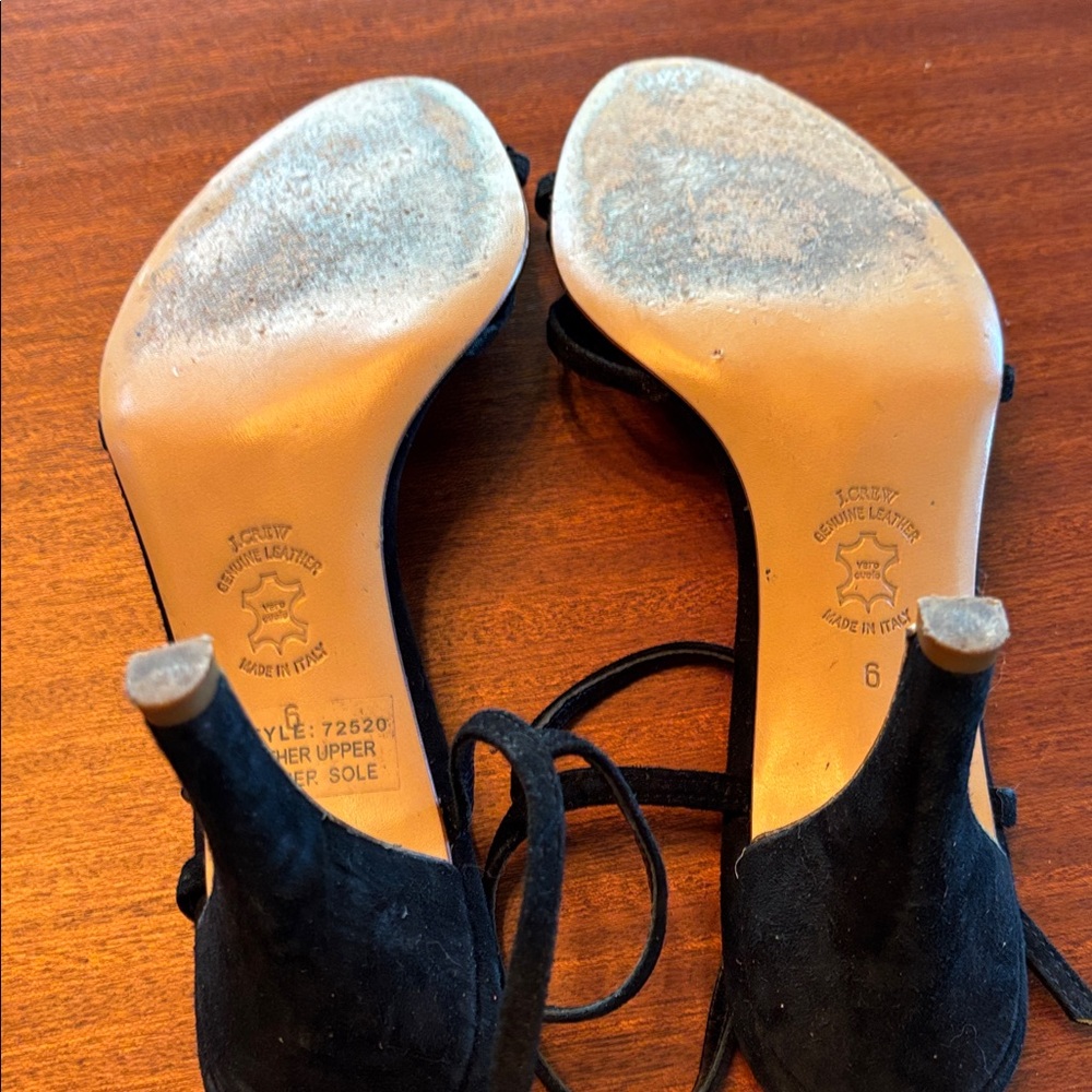 Women’s Black Strappy Bow Sandals j crew - Picture 7 of 8